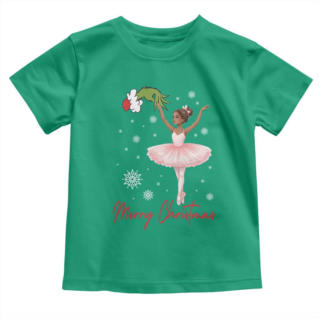 Black Nutcracker Ballet Toddler T Shirt Merry Christmas - Wonder Print Shop