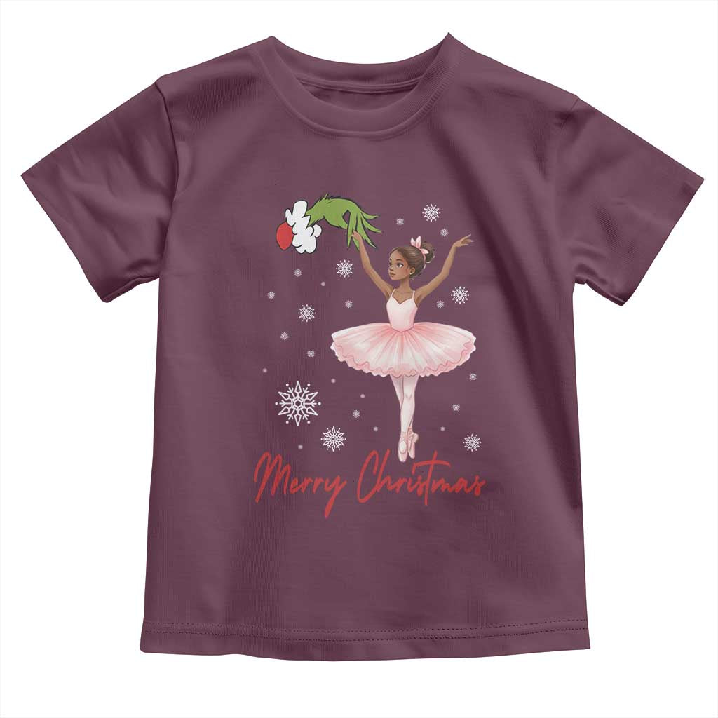Black Nutcracker Ballet Toddler T Shirt Merry Christmas - Wonder Print Shop