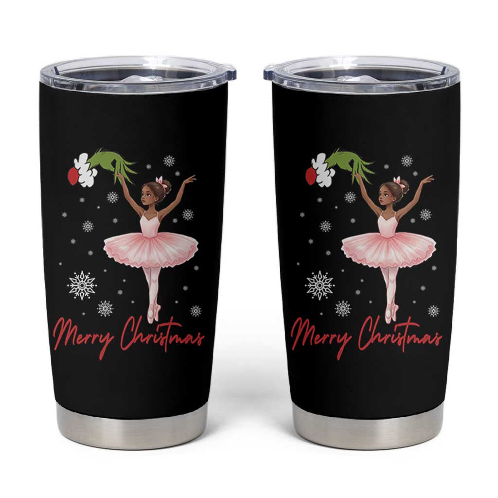 Black Nutcracker Ballet Tumbler Cup Merry Christmas - Wonder Print Shop