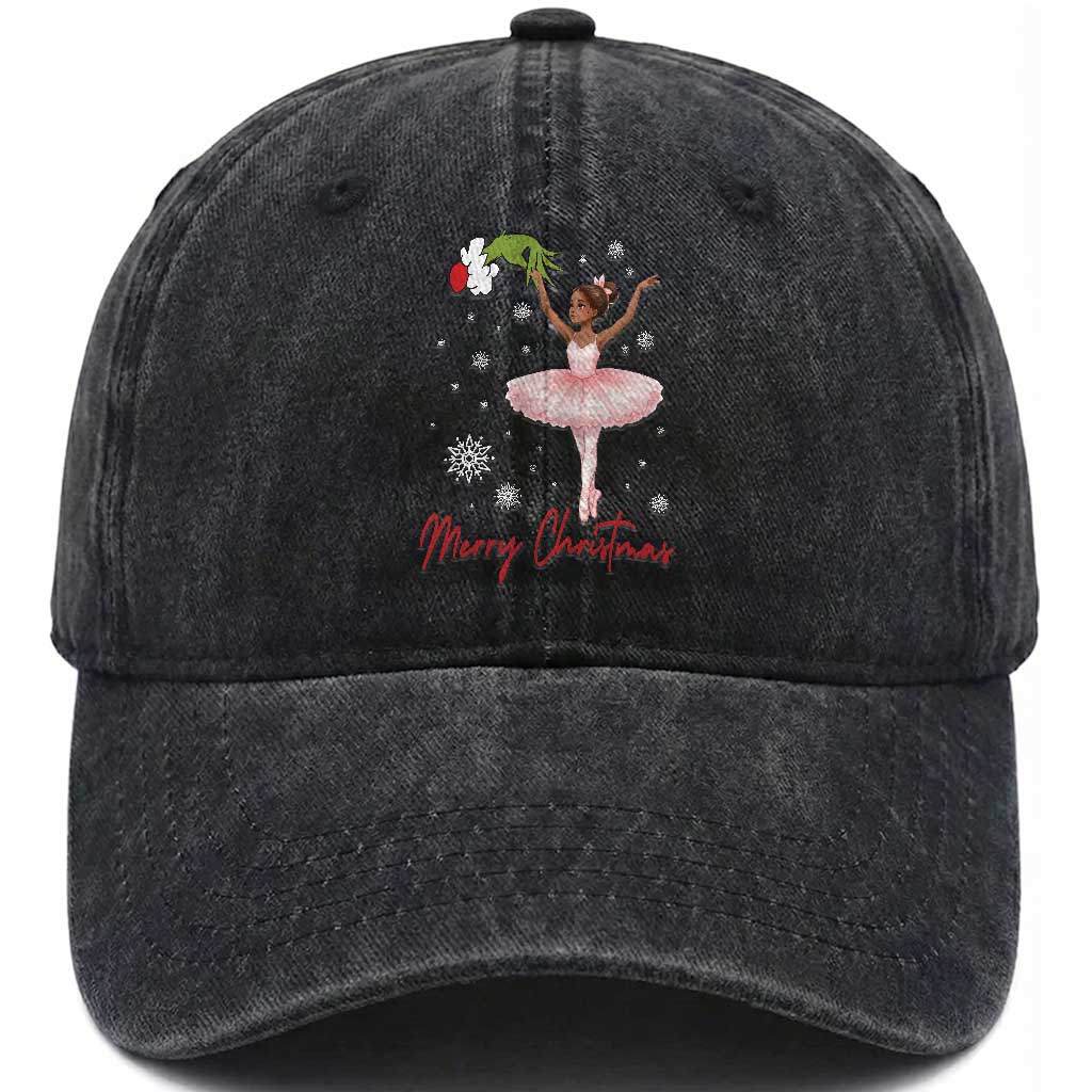 Black Nutcracker Ballet Washed Cotton Baseball Cap Merry Christmas