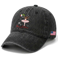 Black Nutcracker Ballet Washed Cotton Baseball Cap Merry Christmas