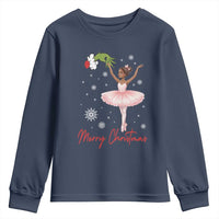Black Nutcracker Ballet Youth Sweatshirt Merry Christmas - Wonder Print Shop