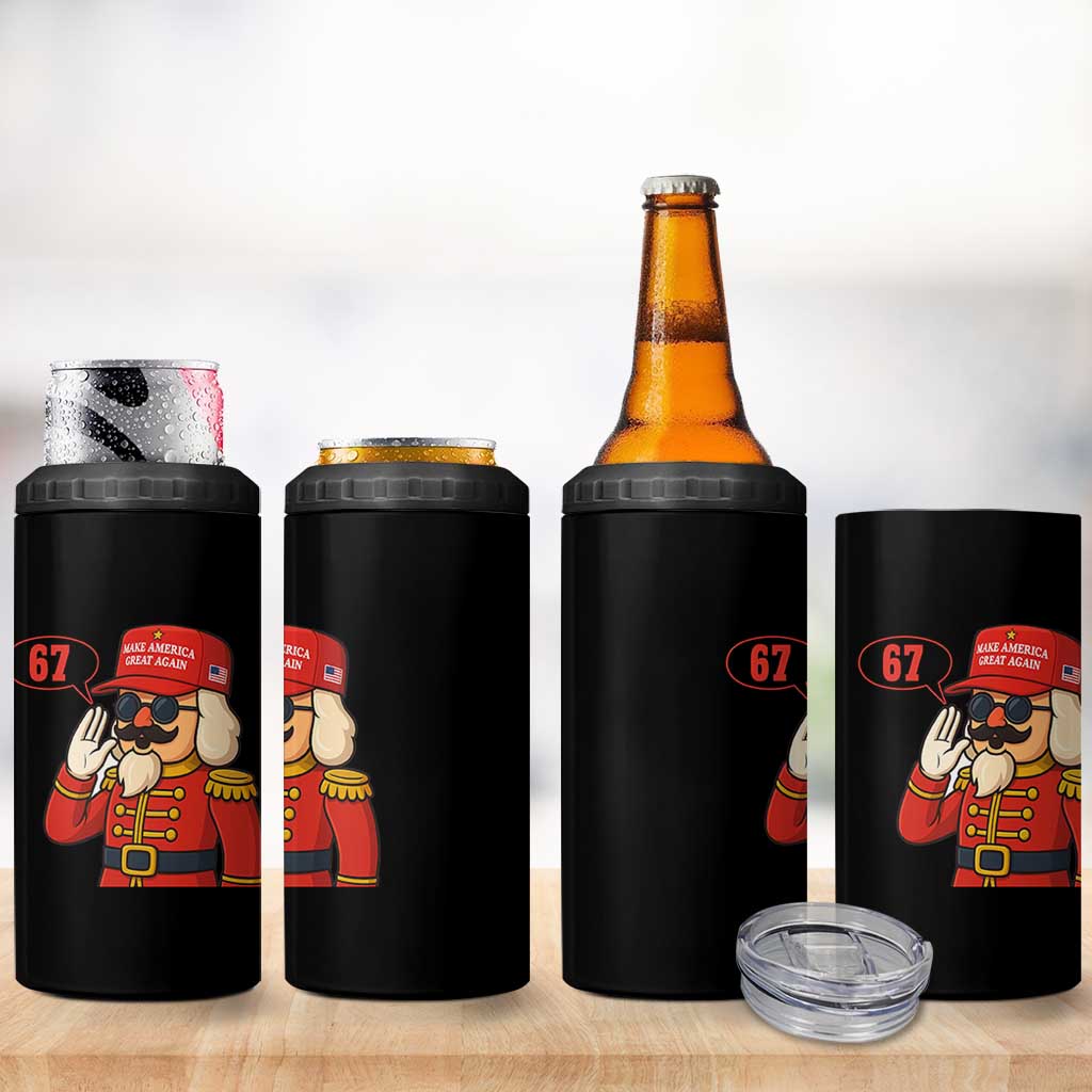 67 Six Seven Christmas Meme 4 in 1 Can Cooler Tumbler Funny Nutcracker Make Xmas Great Again - Wonder Print Shop