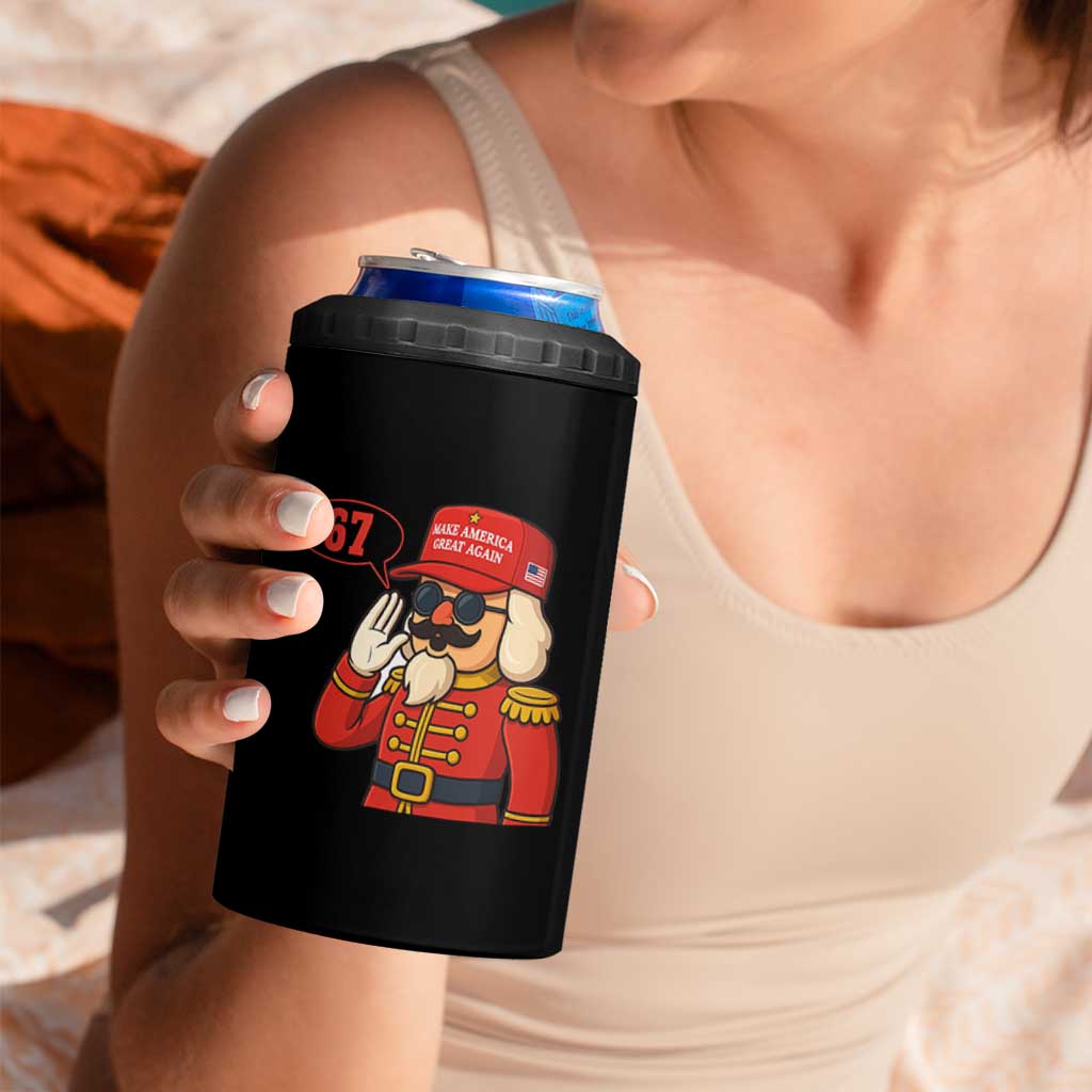 67 Six Seven Christmas Meme 4 in 1 Can Cooler Tumbler Funny Nutcracker Make Xmas Great Again - Wonder Print Shop