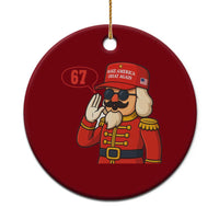 67 Six Seven Christmas Meme Ceramic Ornament Funny Nutcracker Make Xmas Great Again - Wonder Print Shop