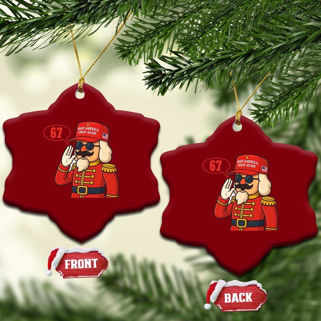 67 Six Seven Christmas Meme Ceramic Ornament Funny Nutcracker Make Xmas Great Again - Wonder Print Shop