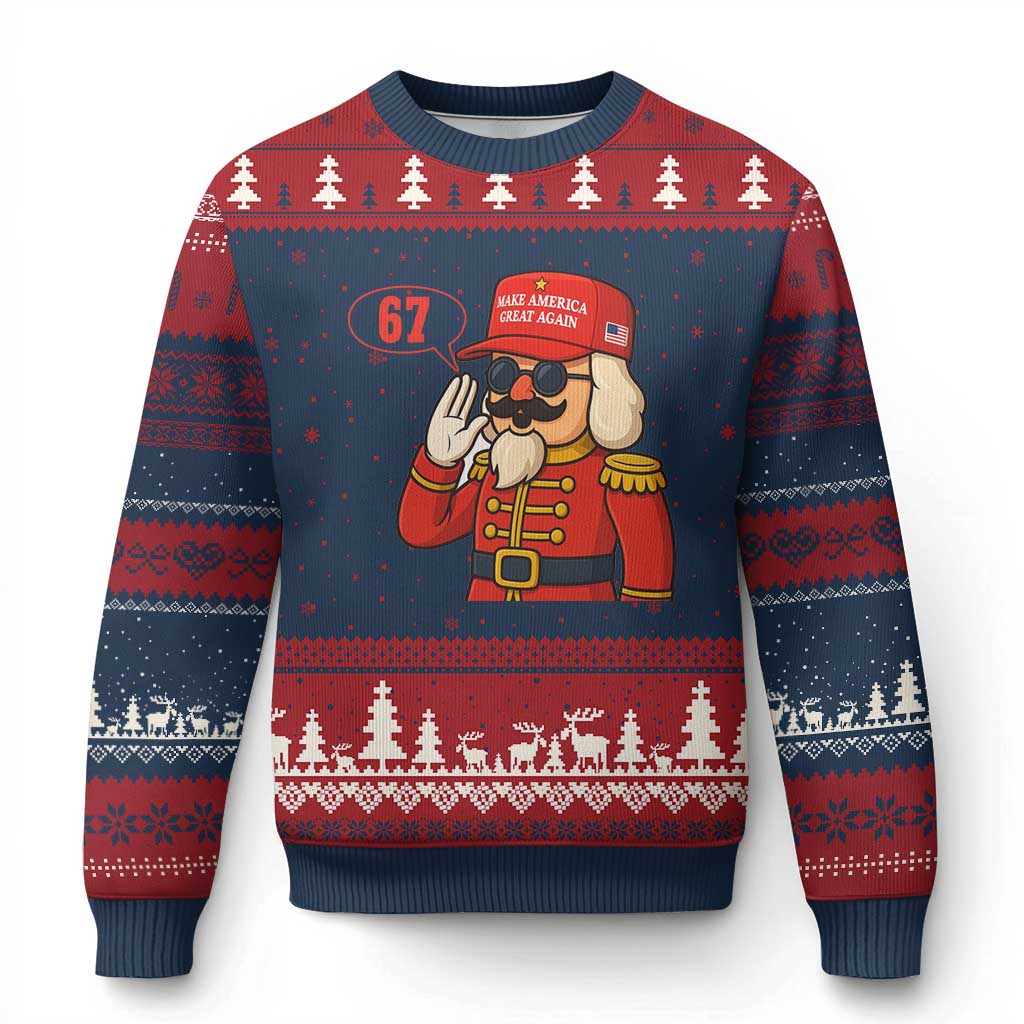 67 Six Seven Xmas Meme Ugly Christmas Sweater Funny Nutcracker Make Xmas Great Again - Wonder Print Shop