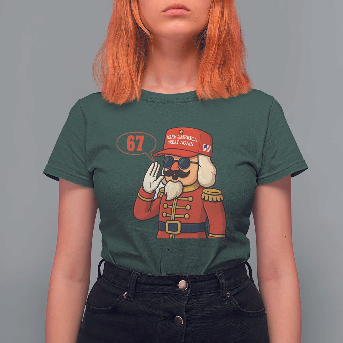 67 Six Seven Christmas Meme T Shirt For Women Funny Nutcracker Make Xmas Great Again - Wonder Print Shop