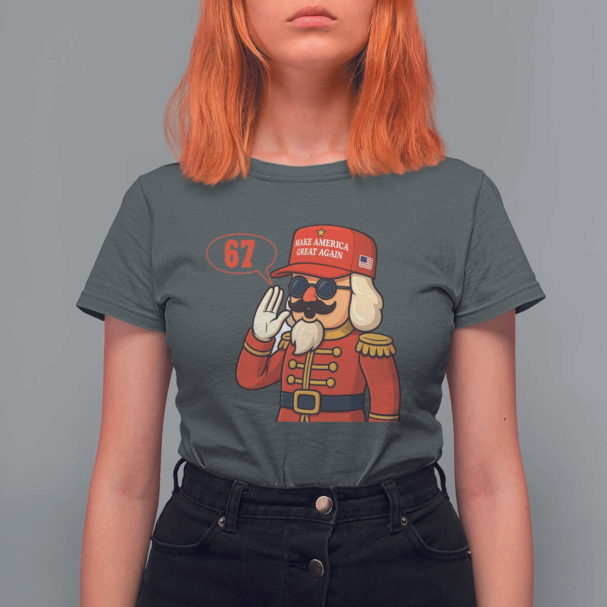 67 Six Seven Christmas Meme T Shirt For Women Funny Nutcracker Make Xmas Great Again - Wonder Print Shop