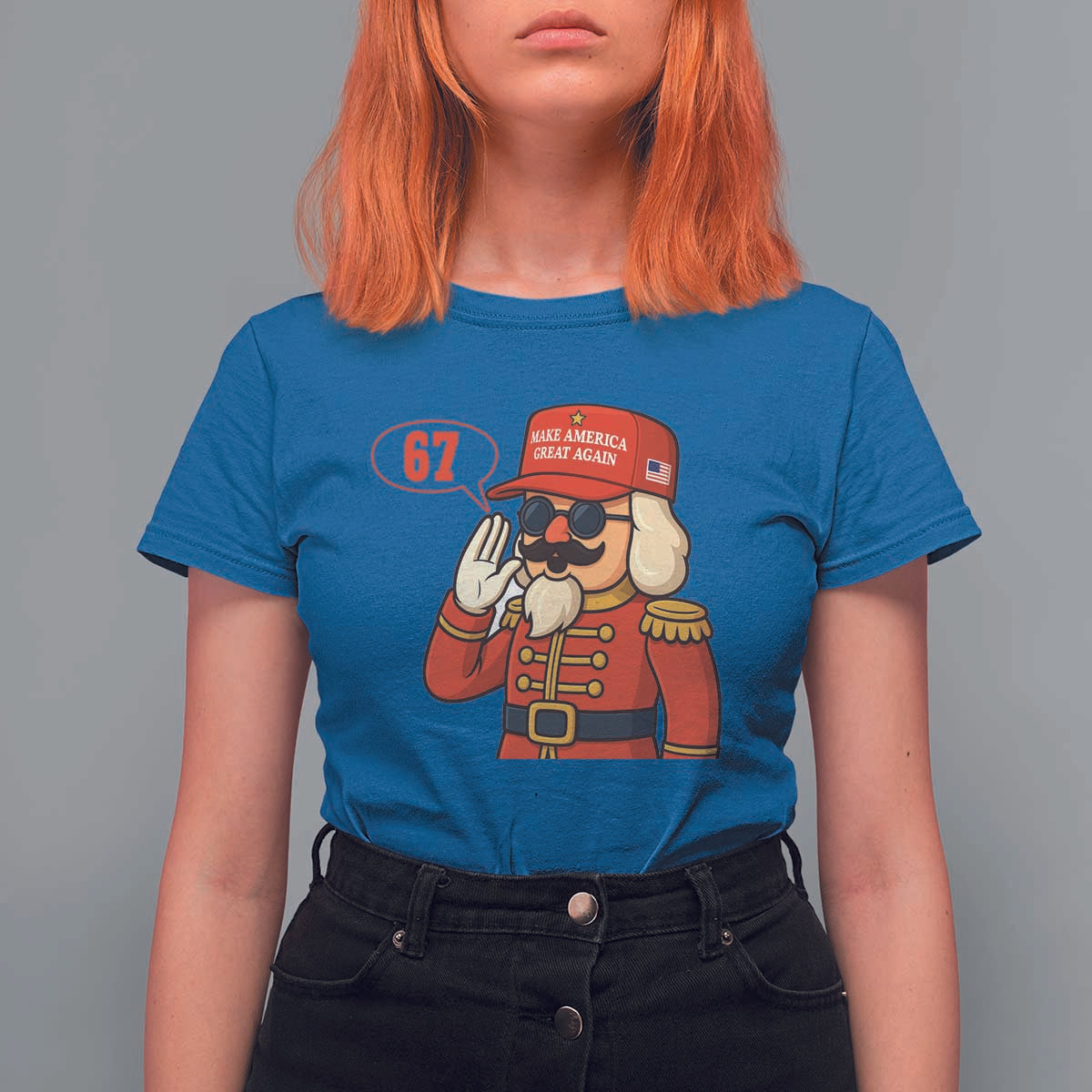 67 Six Seven Christmas Meme T Shirt For Women Funny Nutcracker Make Xmas Great Again - Wonder Print Shop