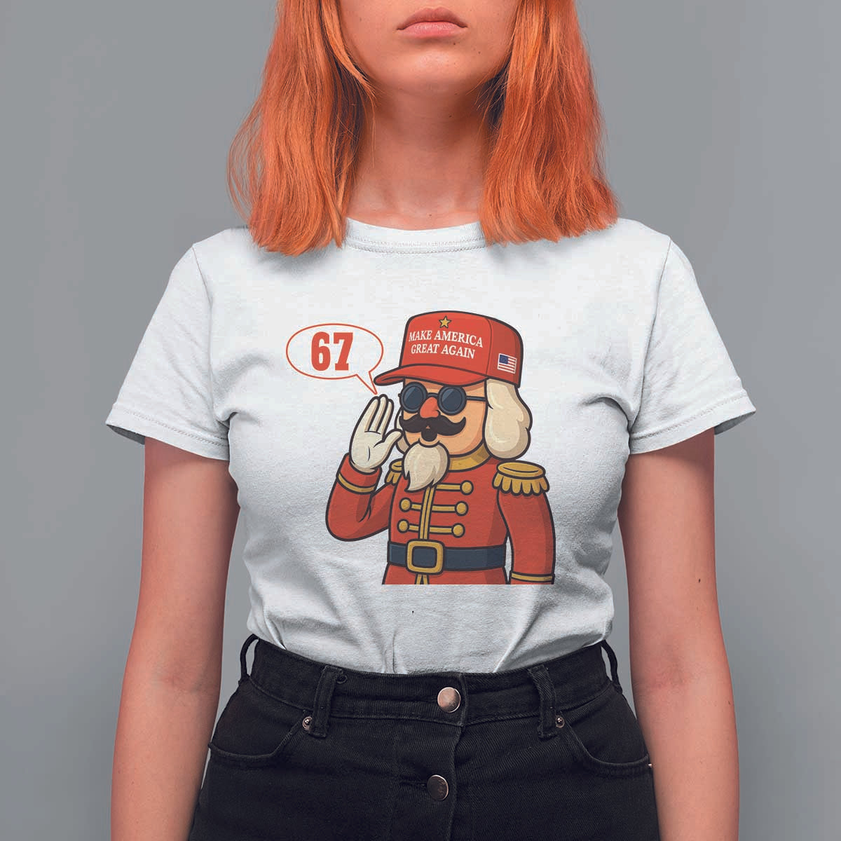 67 Six Seven Christmas Meme T Shirt For Women Funny Nutcracker Make Xmas Great Again - Wonder Print Shop