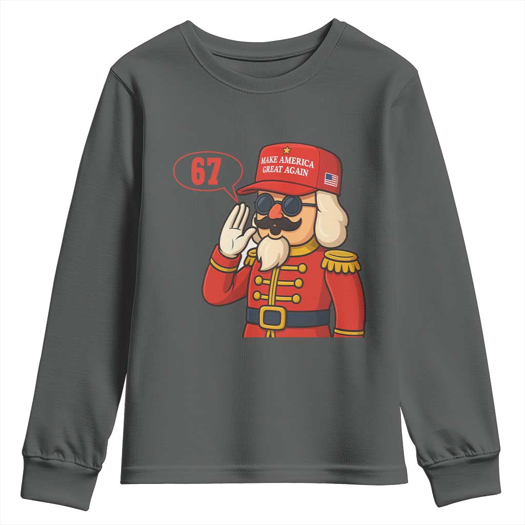 67 Six Seven Christmas Meme Youth Sweatshirt Funny Nutcracker Make Xmas Great Again - Wonder Print Shop