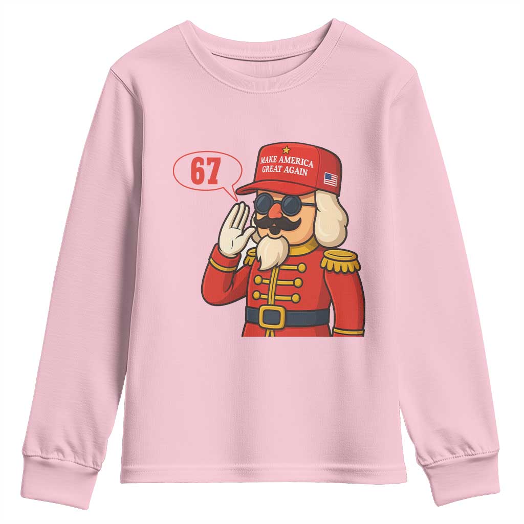 67 Six Seven Christmas Meme Youth Sweatshirt Funny Nutcracker Make Xmas Great Again - Wonder Print Shop