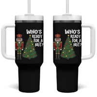 Black Nutcracker Christmas Tumbler With Handle Who Is Ready For A Nut - Wonder Print Shop