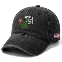 Black Nutcracker Christmas Washed Cotton Baseball Cap Who Is Ready For A Nut