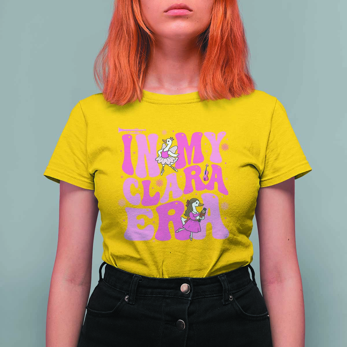 Nutcracker Goose Ballet T Shirt For Women In My Clara Era - Wonder Print Shop