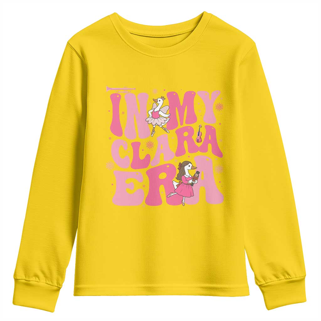 Nutcracker Goose Ballet Youth Sweatshirt In My Clara Era - Wonder Print Shop