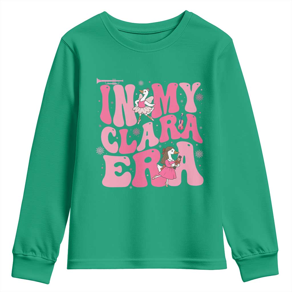 Nutcracker Goose Ballet Youth Sweatshirt In My Clara Era - Wonder Print Shop