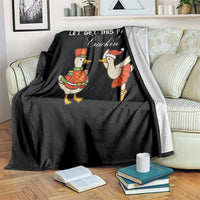 Funny Nutcracker Goose Christmas Throw Blanket Let Get This Party Crackin - Wonder Print Shop