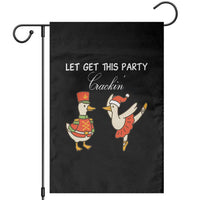 Funny Nutcracker Goose Christmas Garden Flag Let Get This Party Crackin - Wonder Print Shop