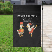 Funny Nutcracker Goose Christmas Garden Flag Let Get This Party Crackin - Wonder Print Shop