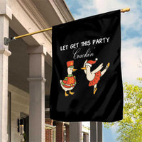 Funny Nutcracker Goose Christmas Garden Flag Let Get This Party Crackin - Wonder Print Shop