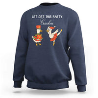 Funny Nutcracker Goose Christmas Sweatshirt Let Get This Party Crackin - Wonder Print Shop