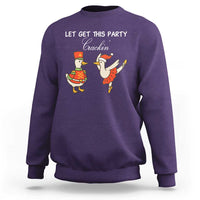 Funny Nutcracker Goose Christmas Sweatshirt Let Get This Party Crackin - Wonder Print Shop
