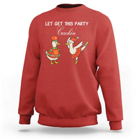 Funny Nutcracker Goose Christmas Sweatshirt Let Get This Party Crackin - Wonder Print Shop