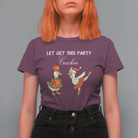 Funny Nutcracker Goose Christmas T Shirt For Women Let Get This Party Crackin - Wonder Print Shop