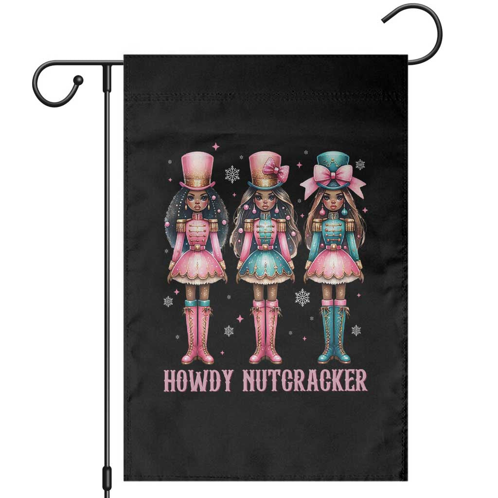 Howdy Nutcracker Cowgirl Christmas Western Country Garden Flag - Wonder Print Shop