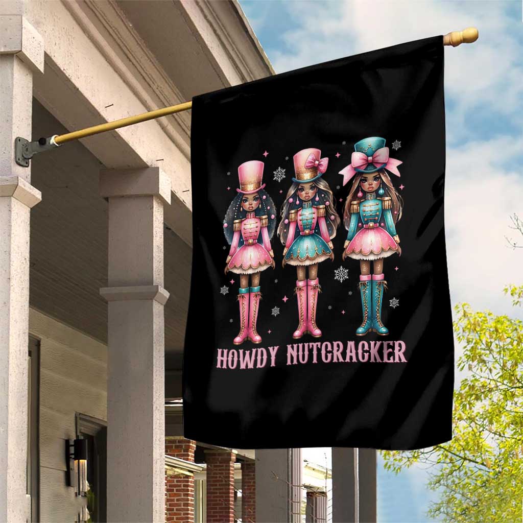 Howdy Nutcracker Cowgirl Christmas Western Country Garden Flag - Wonder Print Shop
