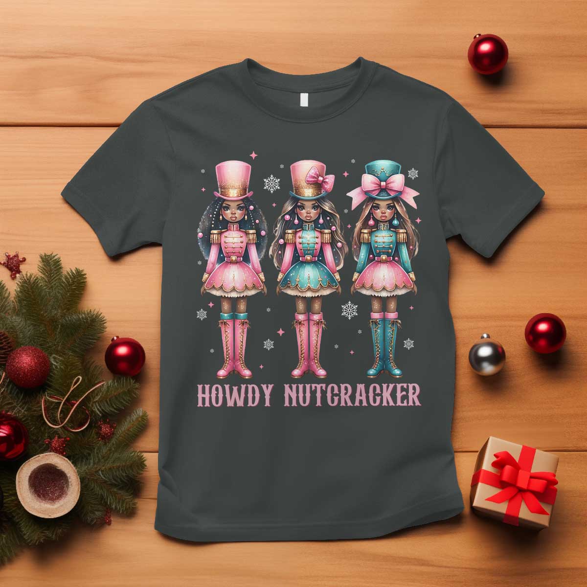 Howdy Nutcracker Cowgirl Christmas Western Country T Shirt - Wonder Print Shop