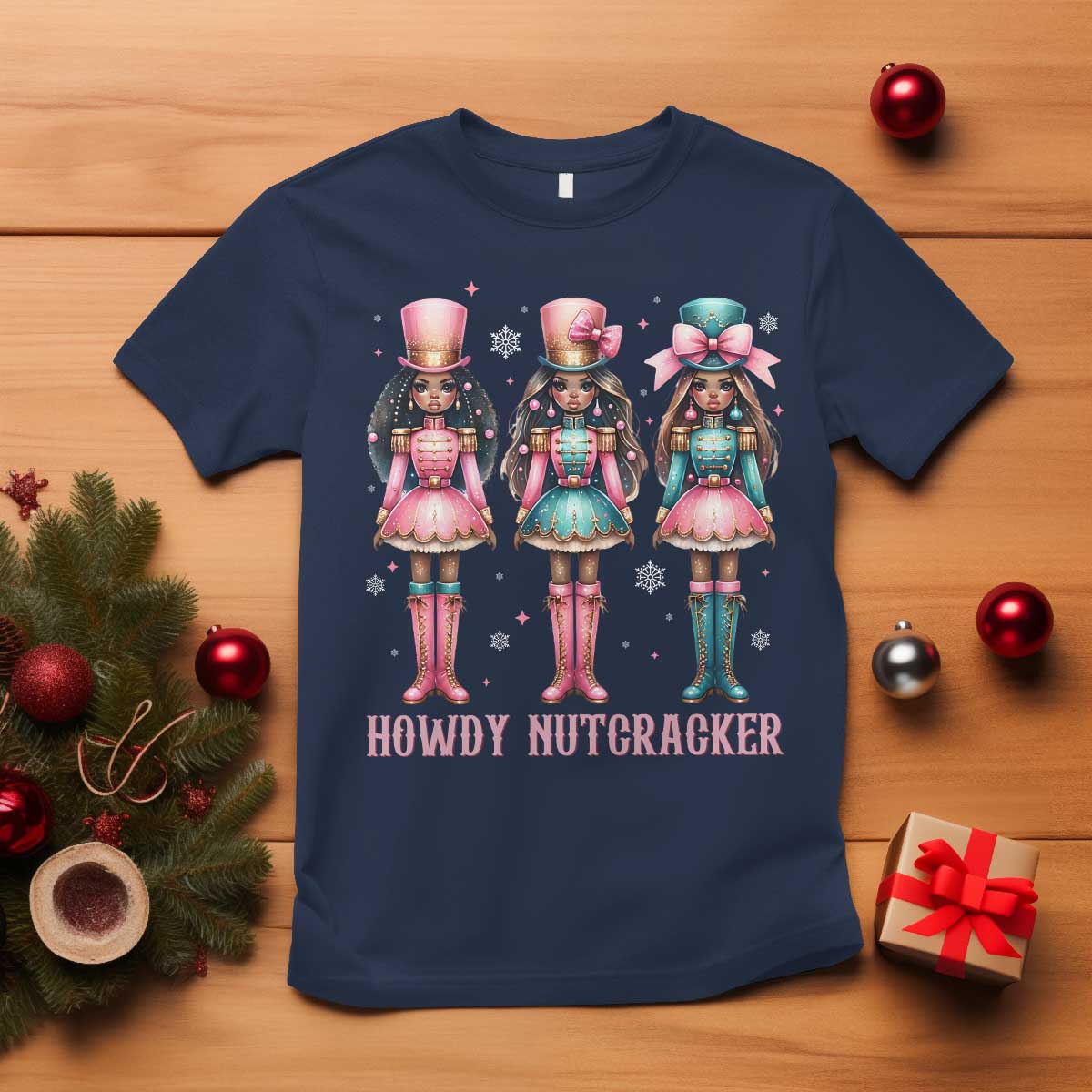 Howdy Nutcracker Cowgirl Christmas Western Country T Shirt - Wonder Print Shop