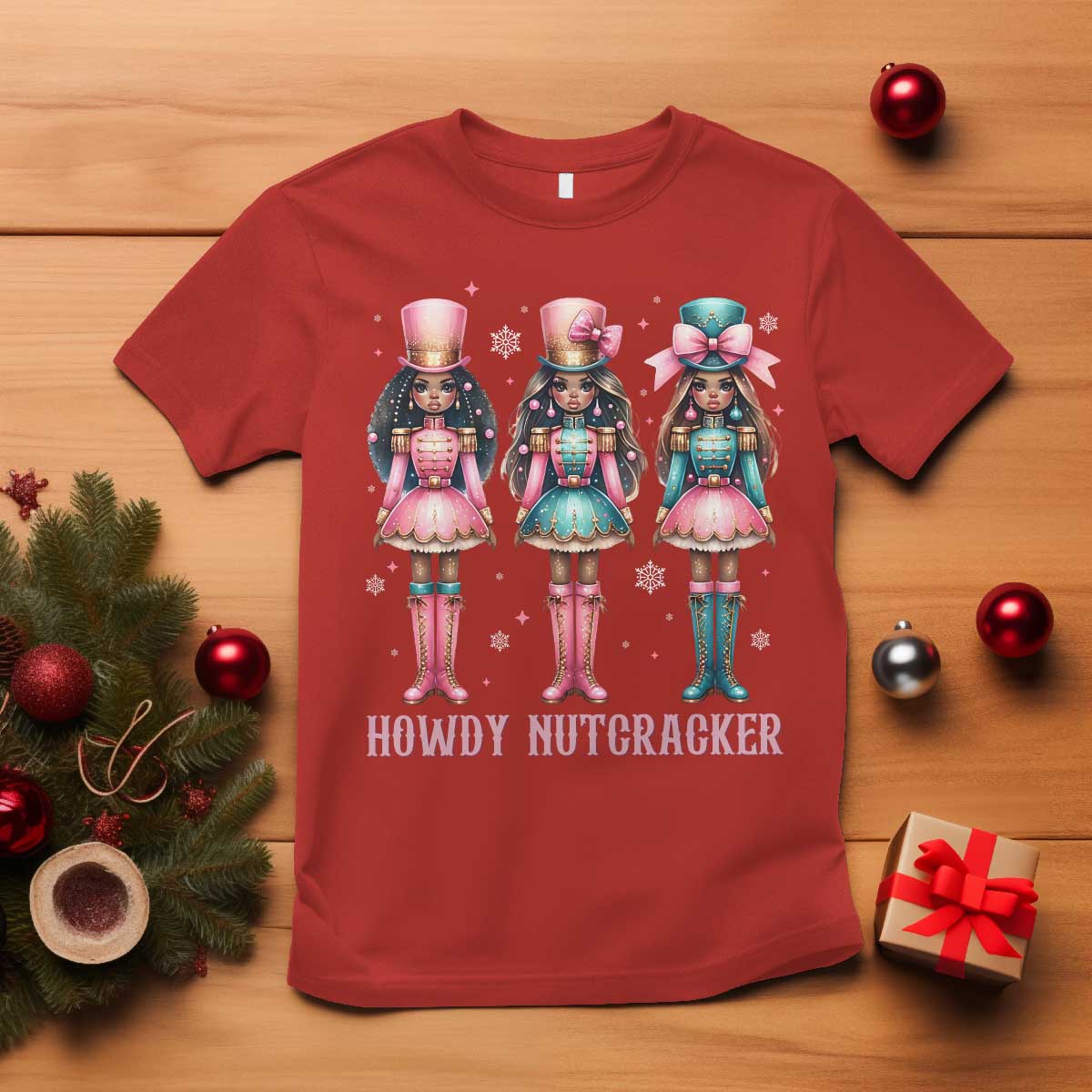 Howdy Nutcracker Cowgirl Christmas Western Country T Shirt - Wonder Print Shop