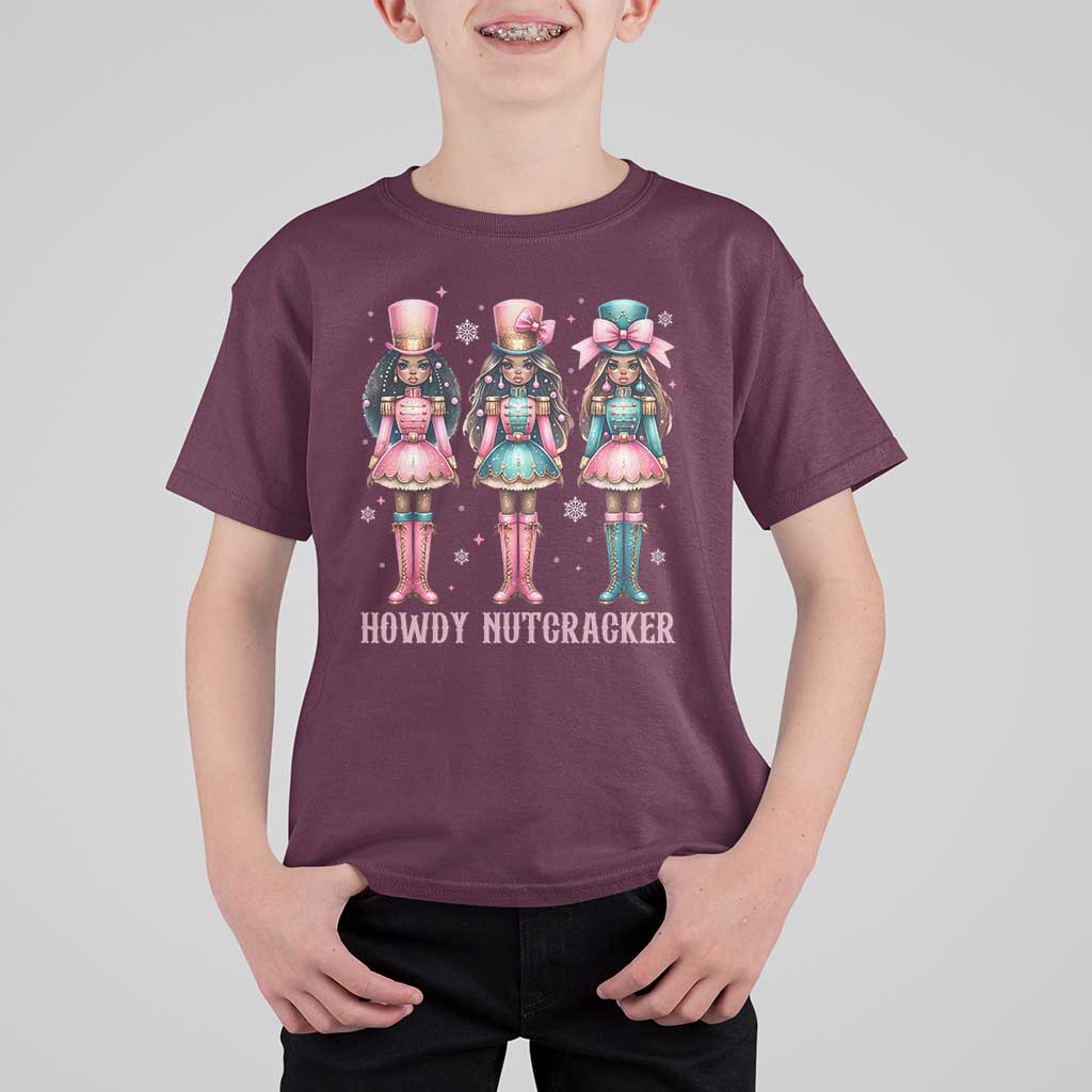 Howdy Nutcracker Cowgirl Christmas Western Country T Shirt For Kid - Wonder Print Shop