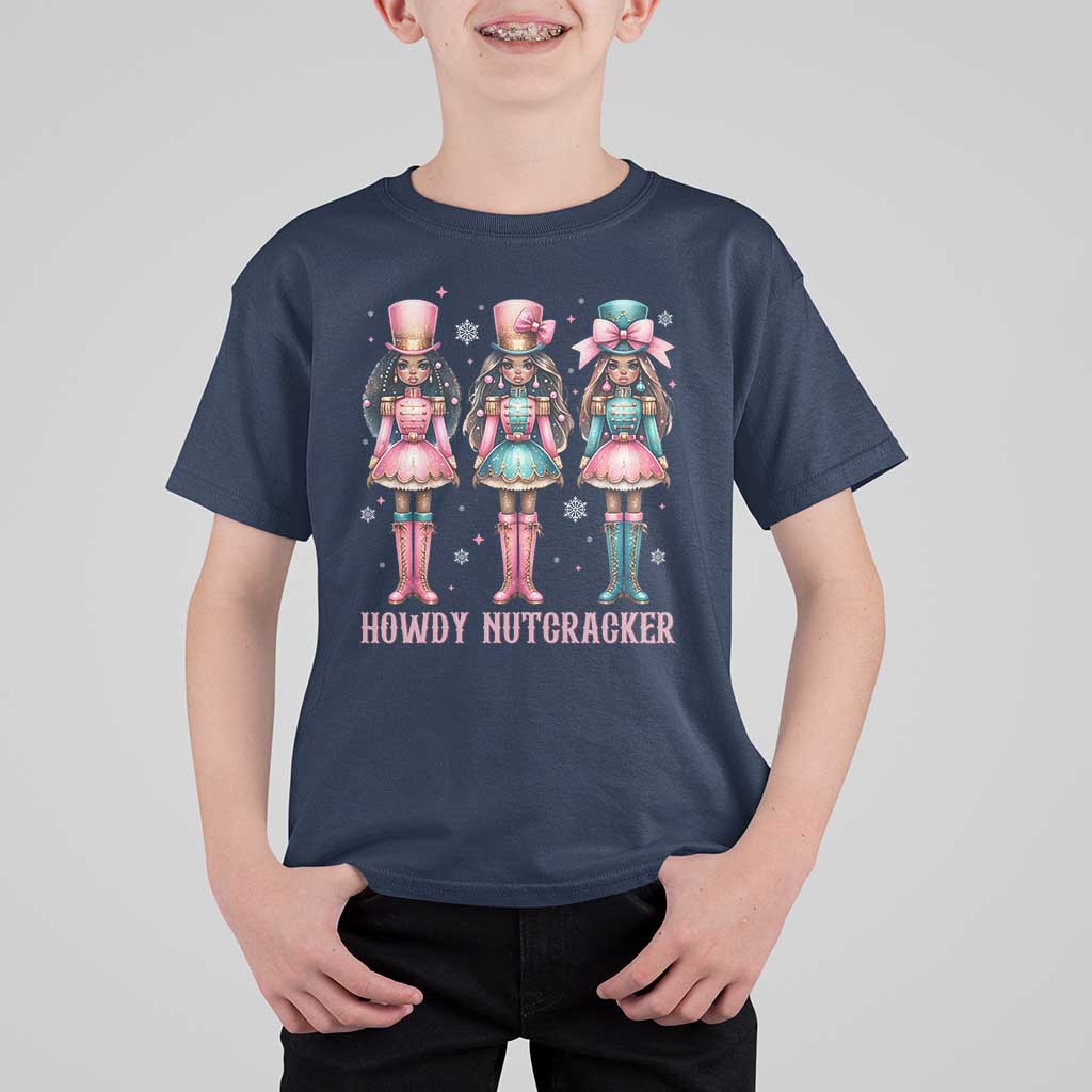 Howdy Nutcracker Cowgirl Christmas Western Country T Shirt For Kid - Wonder Print Shop