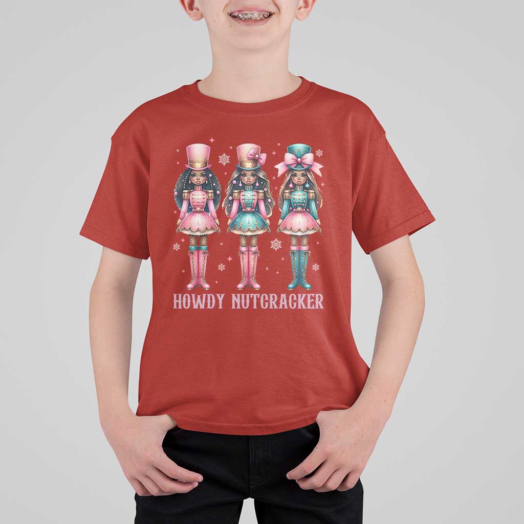 Howdy Nutcracker Cowgirl Christmas Western Country T Shirt For Kid - Wonder Print Shop