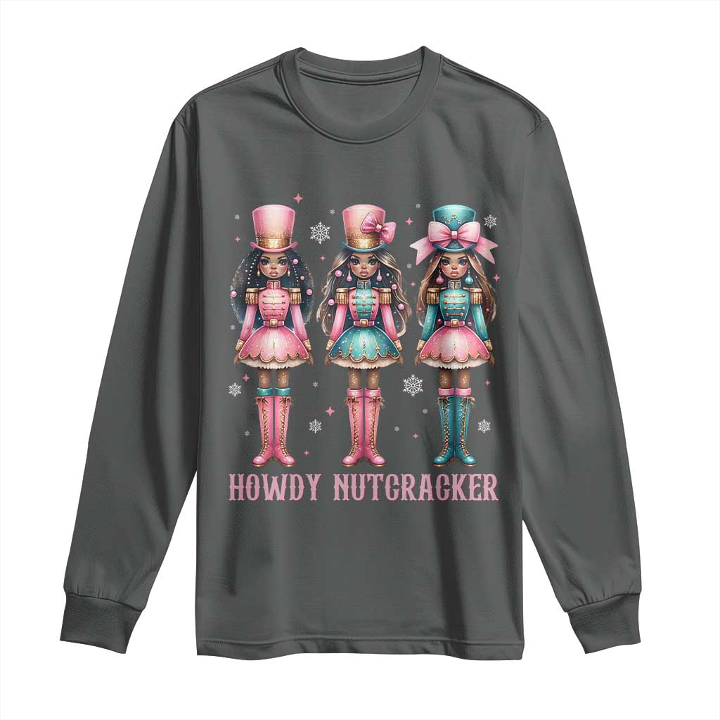 Howdy Nutcracker Cowgirl Christmas Western Country Long Sleeve Shirt - Wonder Print Shop