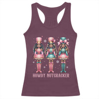 Howdy Nutcracker Cowgirl Christmas Western Country Racerback Tank Top - Wonder Print Shop