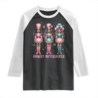 Howdy Nutcracker Cowgirl Christmas Western Country Raglan Shirt - Wonder Print Shop