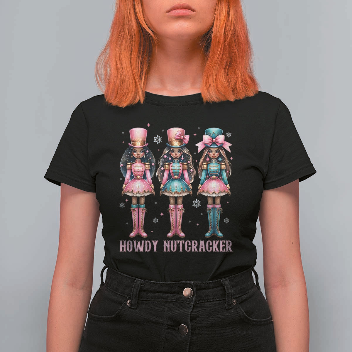 Howdy Nutcracker Cowgirl Christmas Western Country T Shirt For Women - Wonder Print Shop