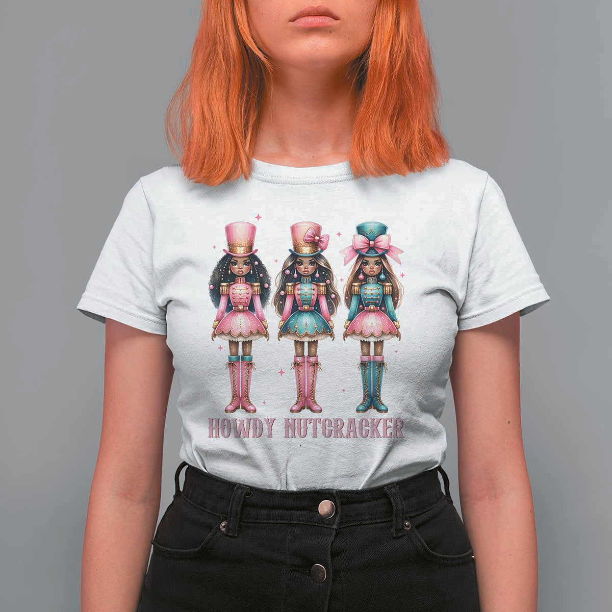 Howdy Nutcracker Cowgirl Christmas Western Country T Shirt For Women - Wonder Print Shop