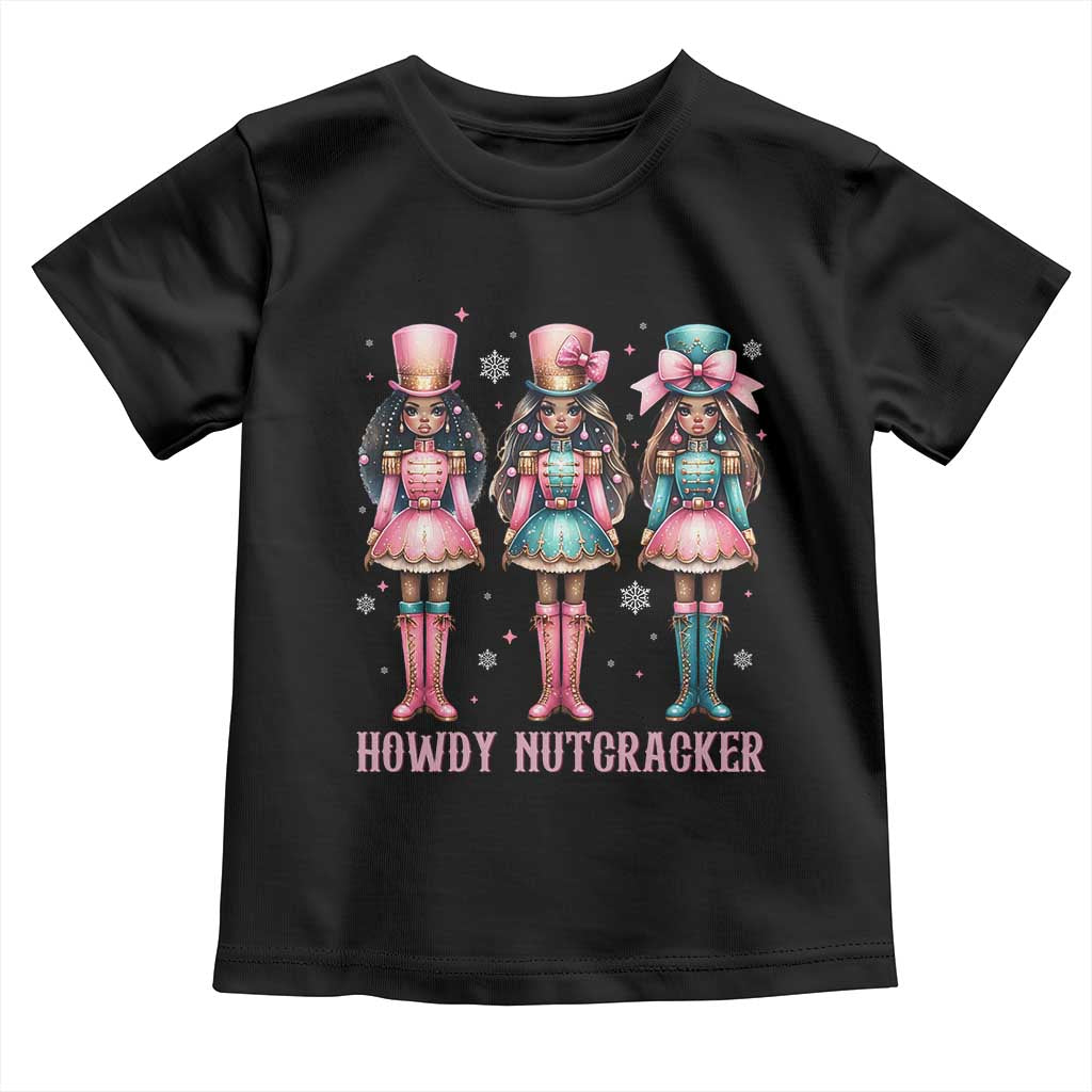 Howdy Nutcracker Cowgirl Christmas Western Country Toddler T Shirt - Wonder Print Shop