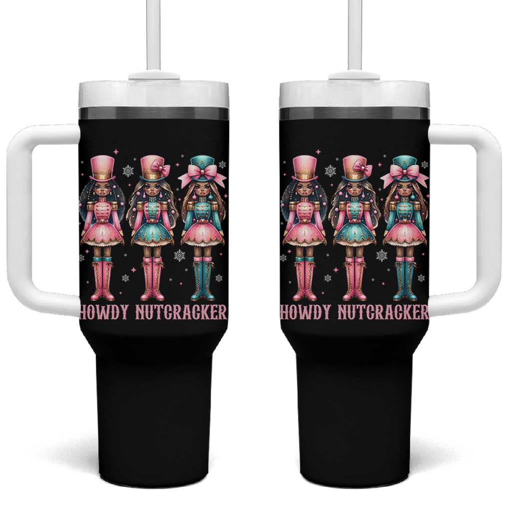 Howdy Nutcracker Cowgirl Christmas Western Country Tumbler With Handle - Wonder Print Shop