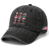 Howdy Nutcracker Cowgirl Christmas Western Country Washed Cotton Baseball Cap
