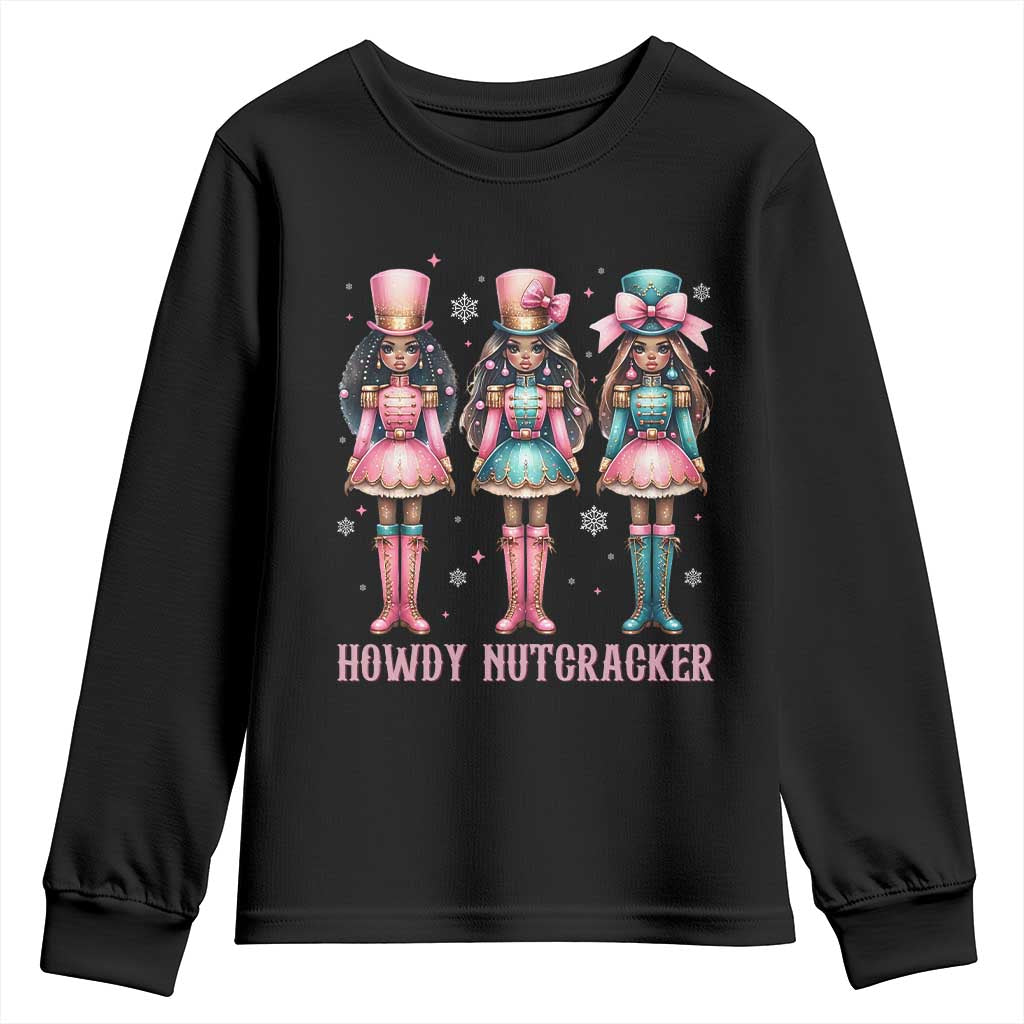 Howdy Nutcracker Cowgirl Christmas Western Country Youth Sweatshirt - Wonder Print Shop