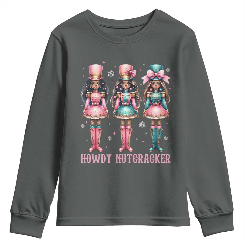Howdy Nutcracker Cowgirl Christmas Western Country Youth Sweatshirt - Wonder Print Shop