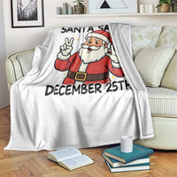Santa Christmas December 25th Season Throw Blanket - Wonder Print Shop