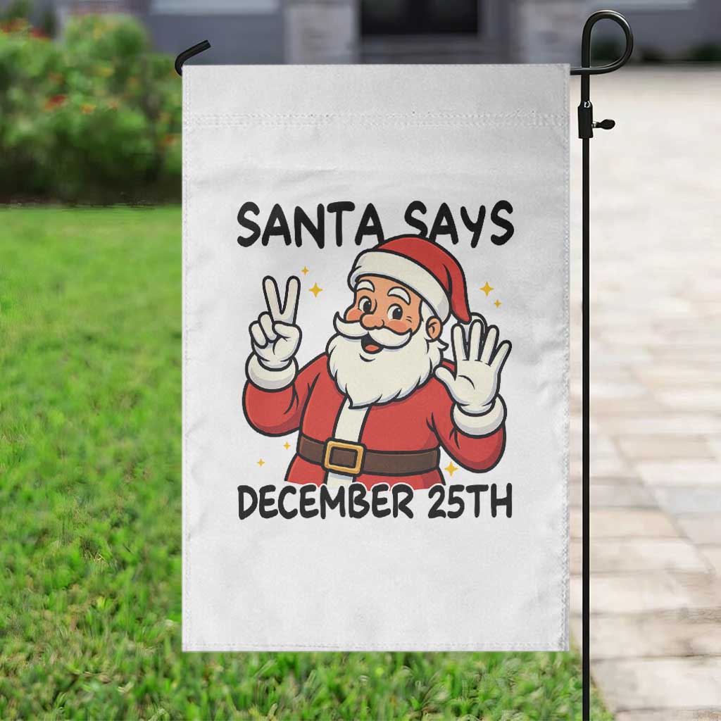 Santa Christmas December 25th Season Garden Flag - Wonder Print Shop